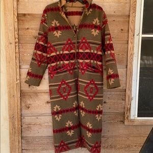 Vintage Aztec wool rich coat